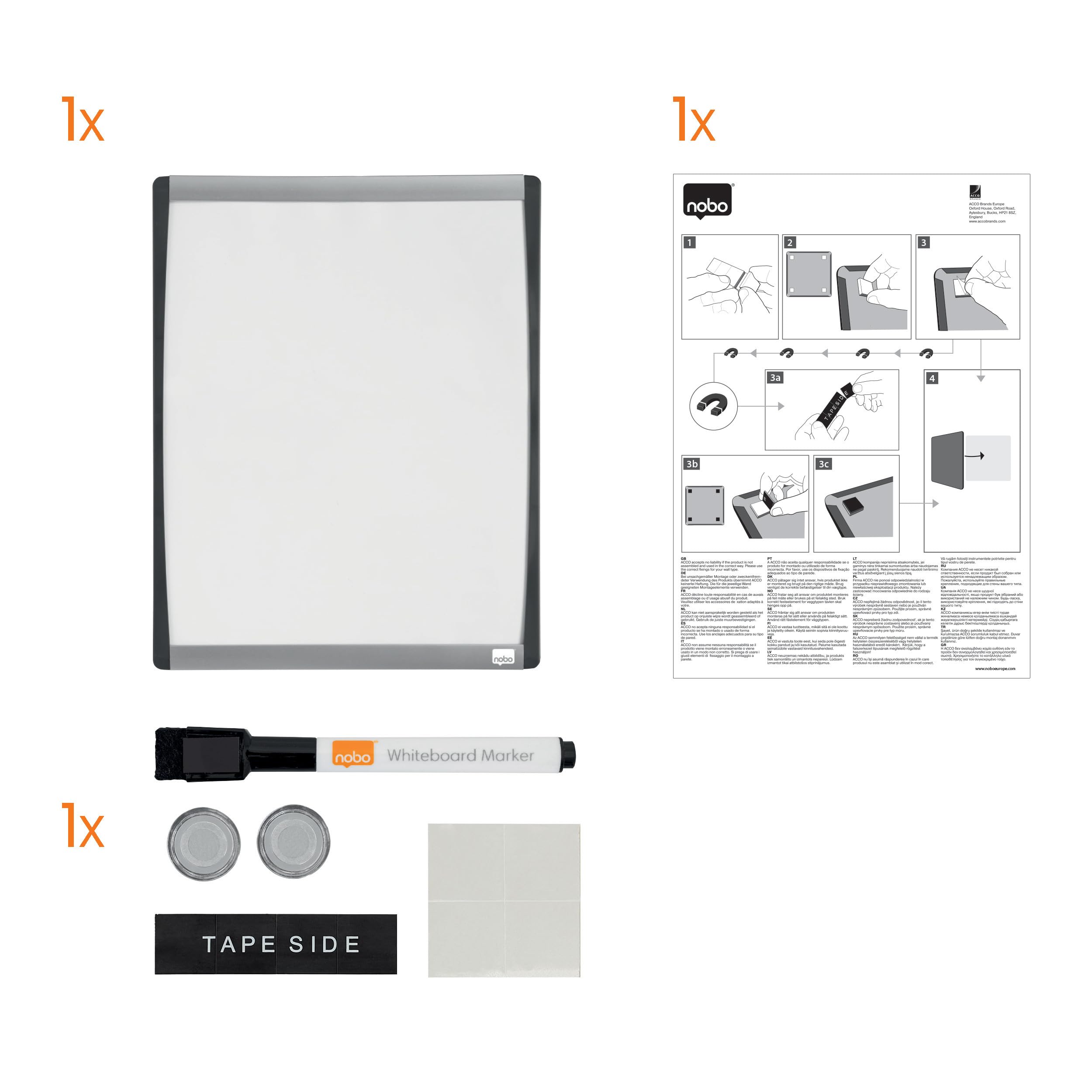 nobo-mini-tableau-blanc-magn-tique-mural-280x335mm-1903779-cadre-incurv image 5