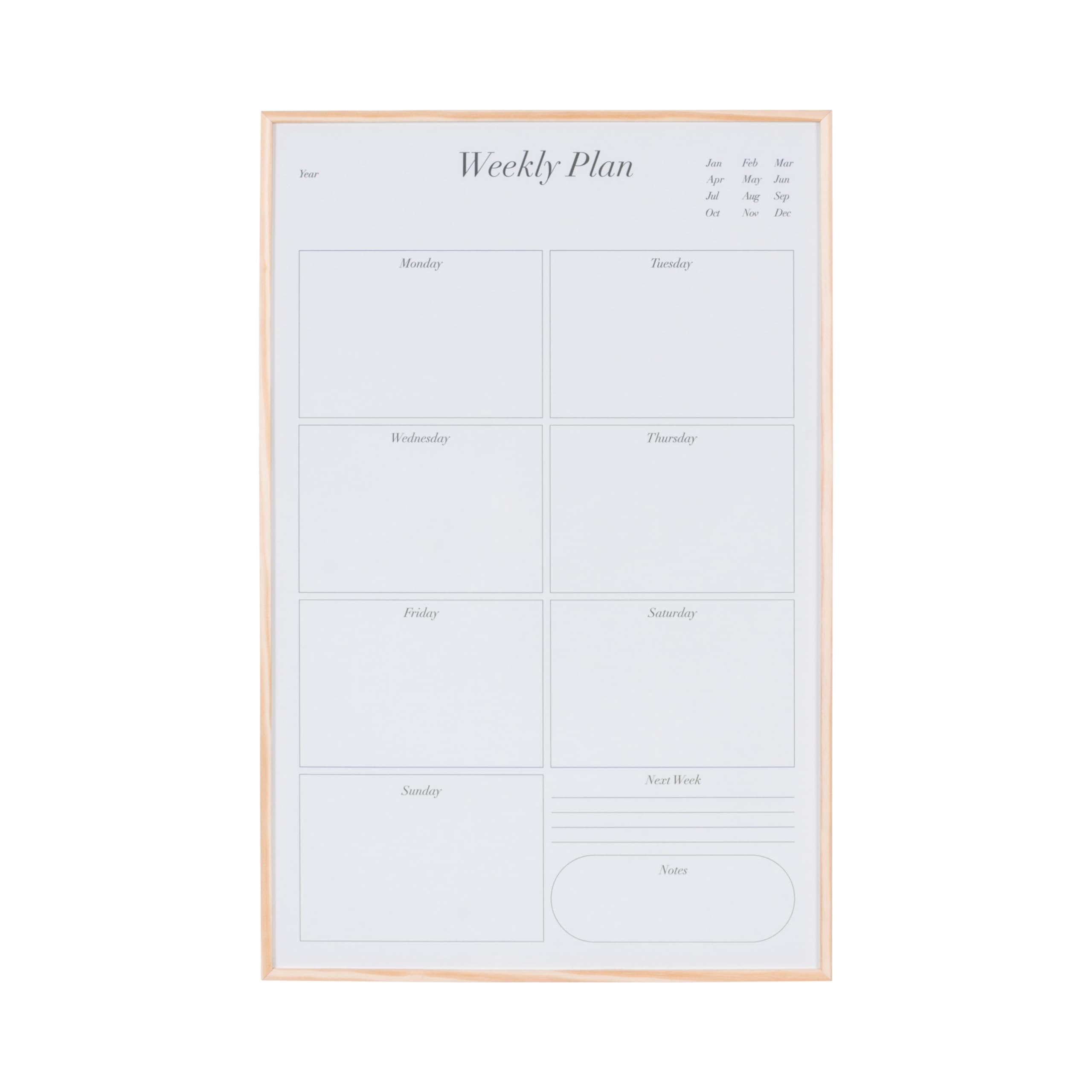 bi-office-earth-new-basic-tableau-planificateur-magn-tique-hebdomadaire-40x60cm image 2