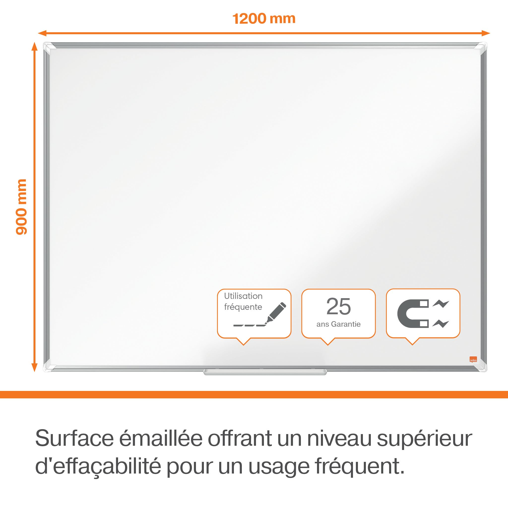 nobo-premium-plus-tableau-blanc-magn-tique-maill-1200x900mm-blanc-1915145 image 3