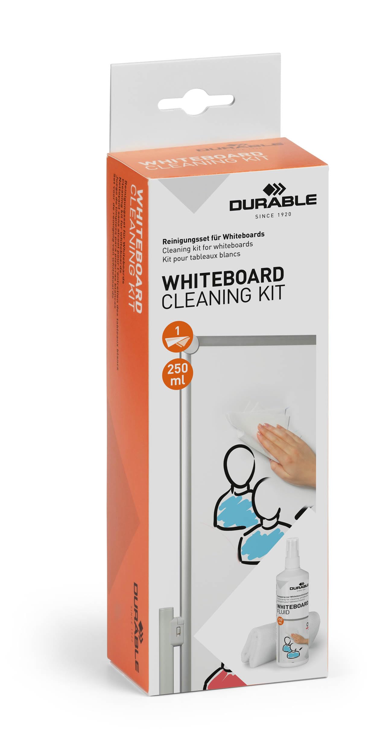 durable-kit-de-nettoyage-pour-tableau-blanc-583300-spray-250-ml-chiffon-microfib image 5