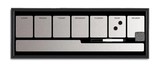 bi-office-maya-tableau-planning-semainier-horizontal-60-x-20-cm-cadre-noir image 1