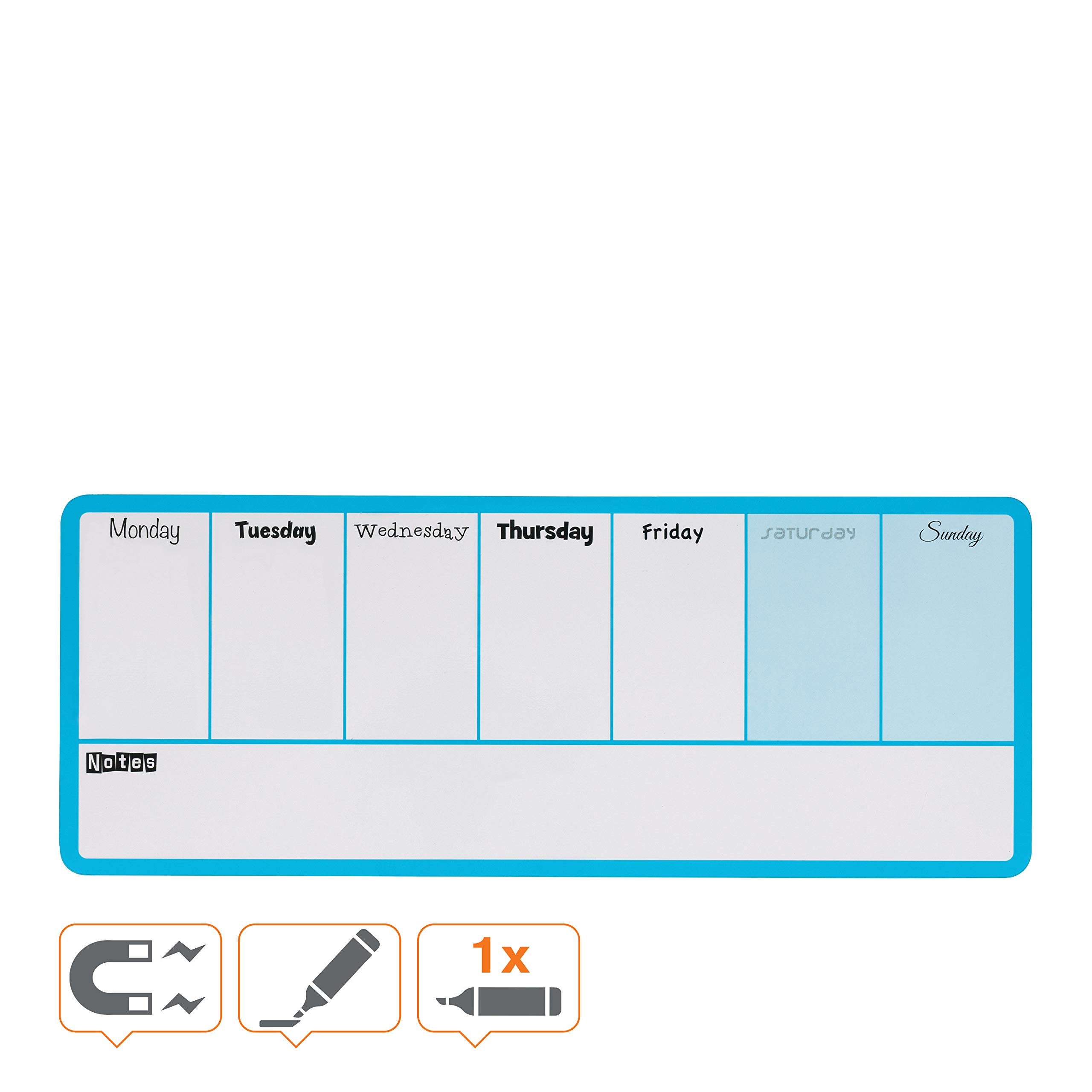 nobo-essence-mini-tableau-agenda-semainier-magn-tique-360x140-mm-bleu image 2
