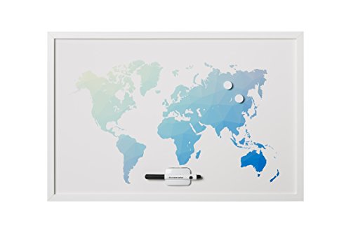 bi-office-tableau-blanc-polygon-carte-du-monde-magn-tique-60x40cm image 5