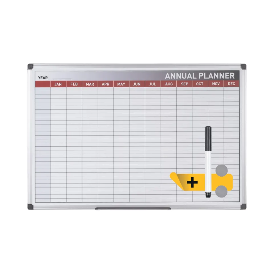bi-office-maya-tableau-blanc-planning-annuel-magn-tique-90-x-60-cm-16-lignes image 1