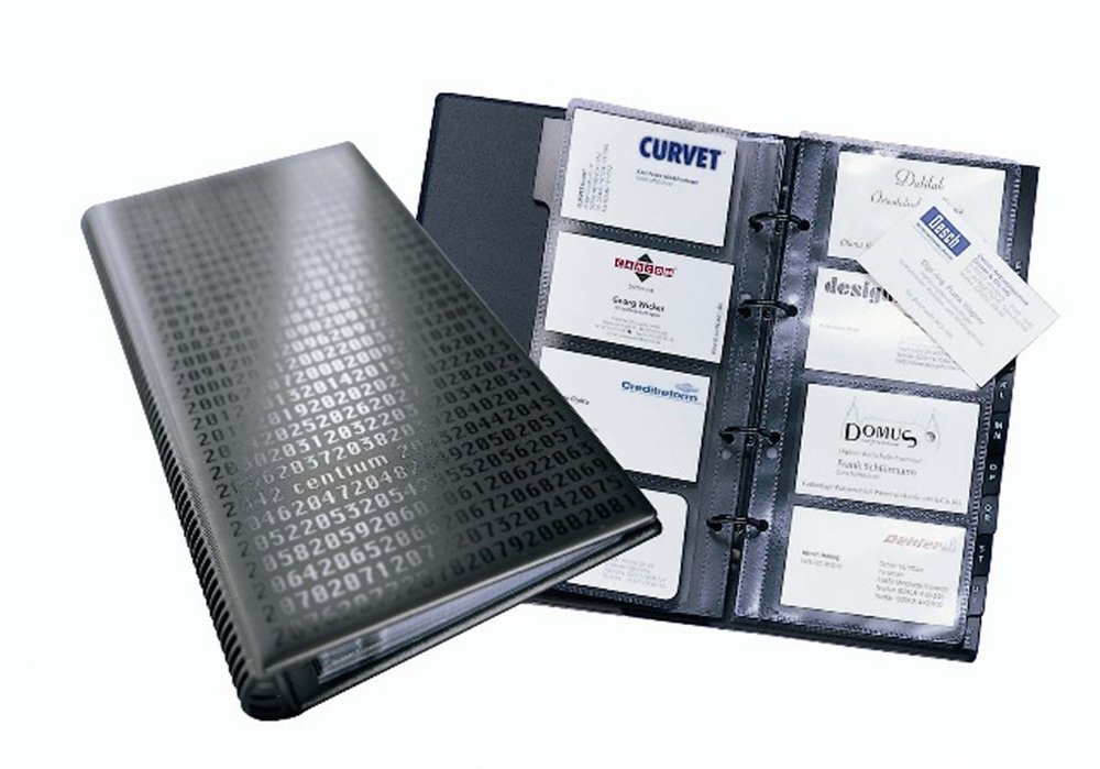durable-visifix-centium-240301-classeur-cartes-de-visite-4-anneaux-400-cartes-no image 1