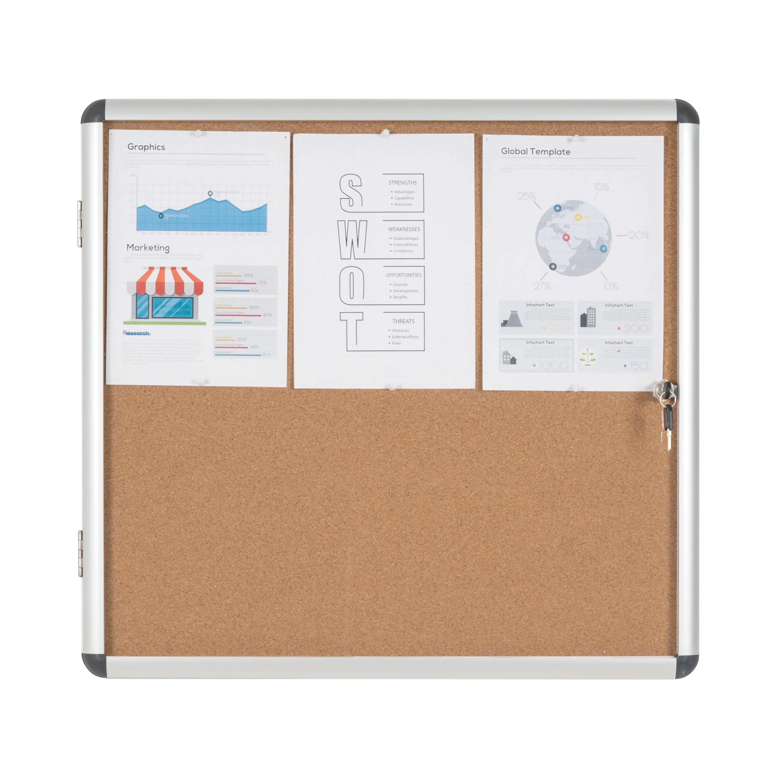 bi-office-vitrine-d-affichage-int-rieur-li-ge-enclose-720-x-674-mm-6-x-a4-verrou image 2