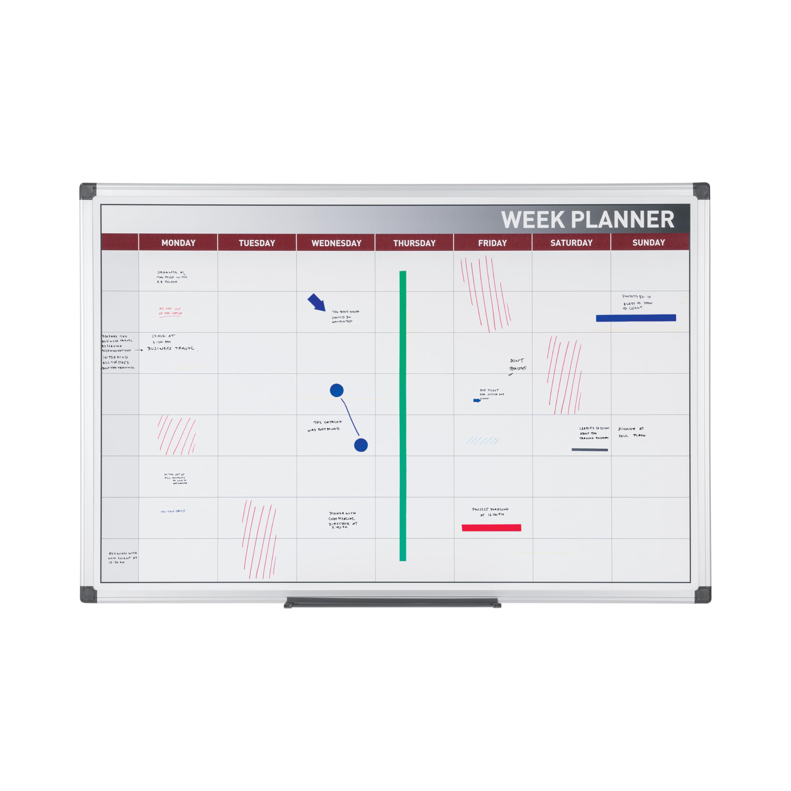 bi-office-planificateur-hebdomadaire-magn-tique-60-x-45-cm-cadre-aluminium image 4