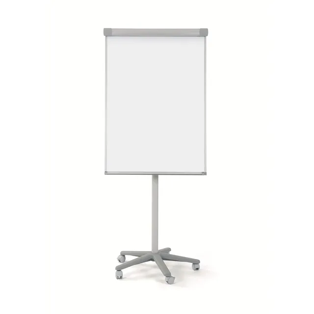 bi-office-chevalet-de-conf-rence-mobile-magn-tique-70x100-cm-cadre-aluminium-gri image 1