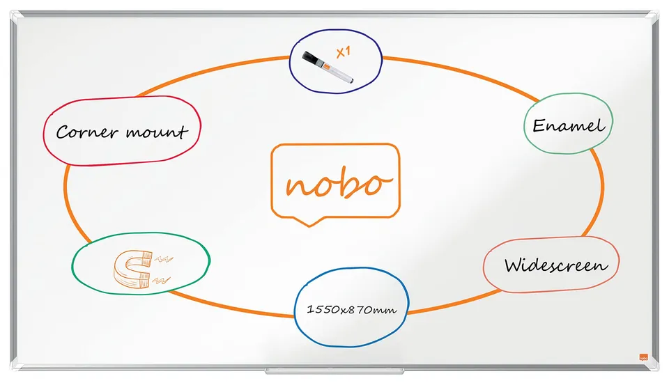 nobo-premium-plus-tableau-blanc-magn-tique-maill-1550-x-870-mm-blanc image 1