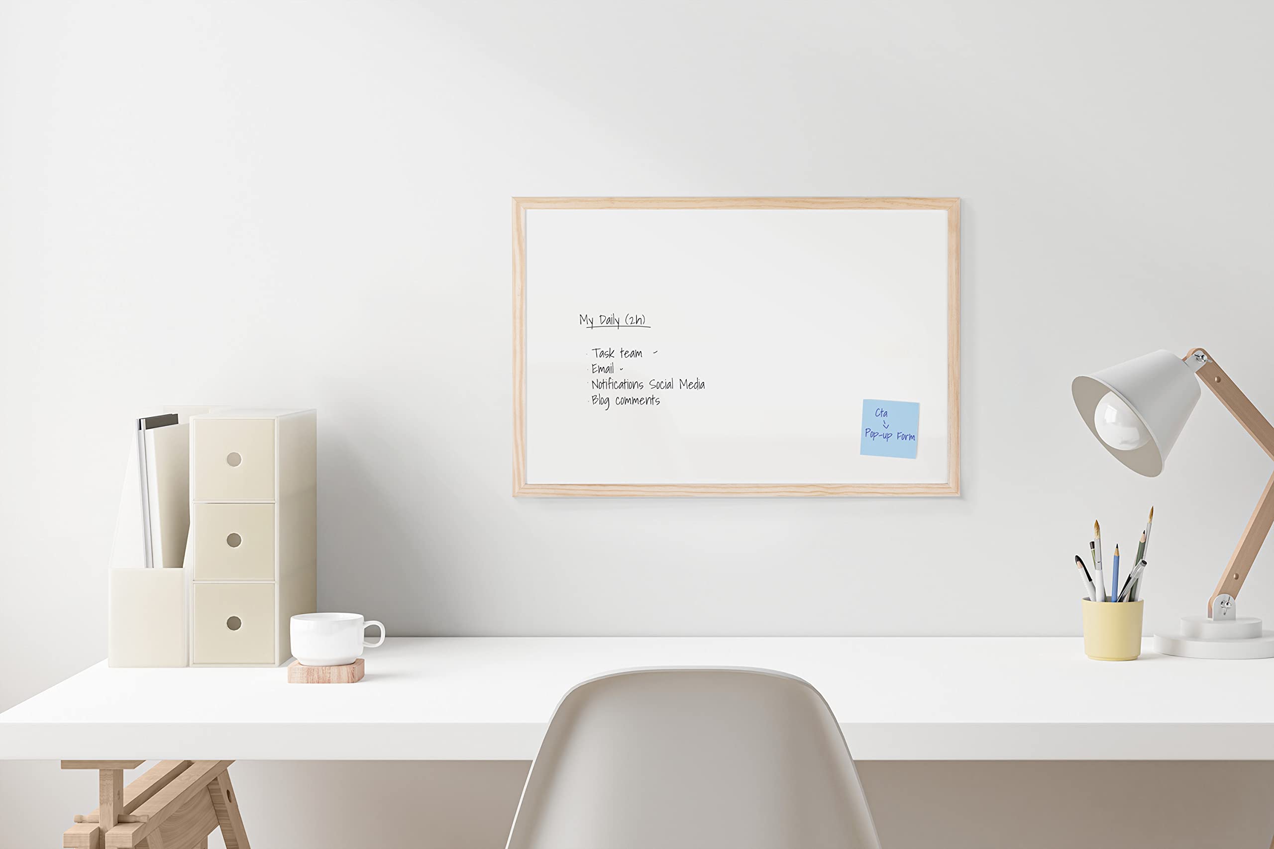 bi-office-budget-tableau-blanc-non-magn-tique-60-x-40-cm-cadre-bois image 4