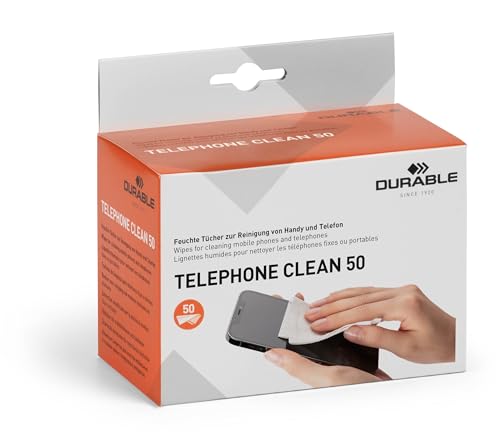 durable-5785-02-bo-te-de-50-lingettes-nettoyantes-antibact-riennes-pour-t-l-phon image 6