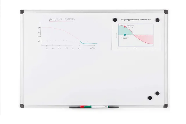 bi-office-maya-tableau-blanc-magn-tique-cadre-aluminium-60-x-45-cm image 1