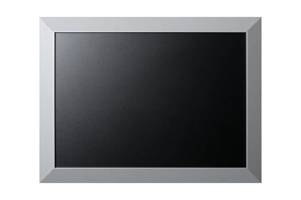 bi-office-kamashi-glam-tableau-craie-noir-60-x-45-cm-cadre-mdf-argent image 1