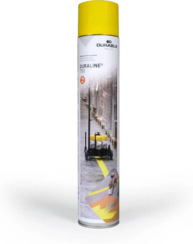 durable-duraline-spray-de-marquage-au-sol-750ml-jaune-permanent-114004 image 1