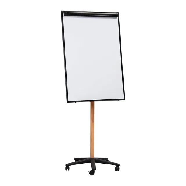 bi-office-essence-chevalet-de-conf-rence-mobile-magn-tique-cadre-alu-noir-et-boi image 1