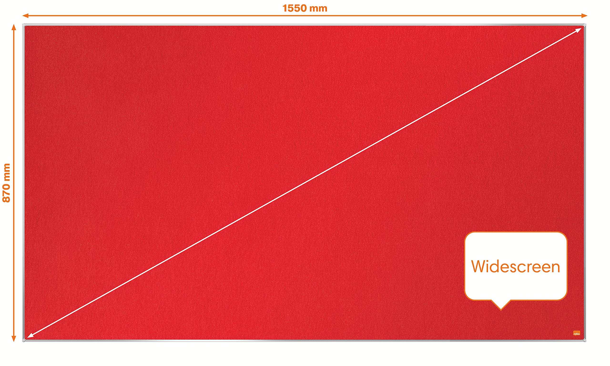 nobo-impression-pro-tableau-d-affichage-feutre-widescreen-1550x870mm-rouge image 3
