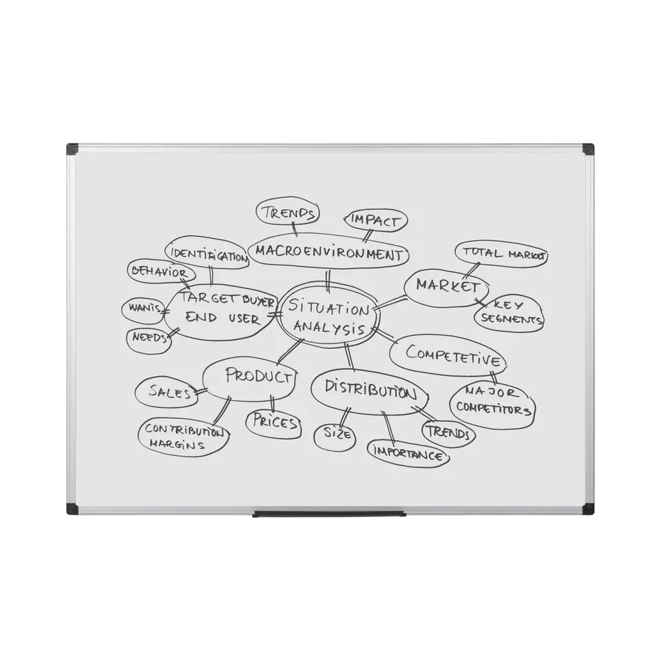 bi-office-maya-tableau-blanc-m-lamin-90-x-60-cm-double-face-non-magn-tique image 1