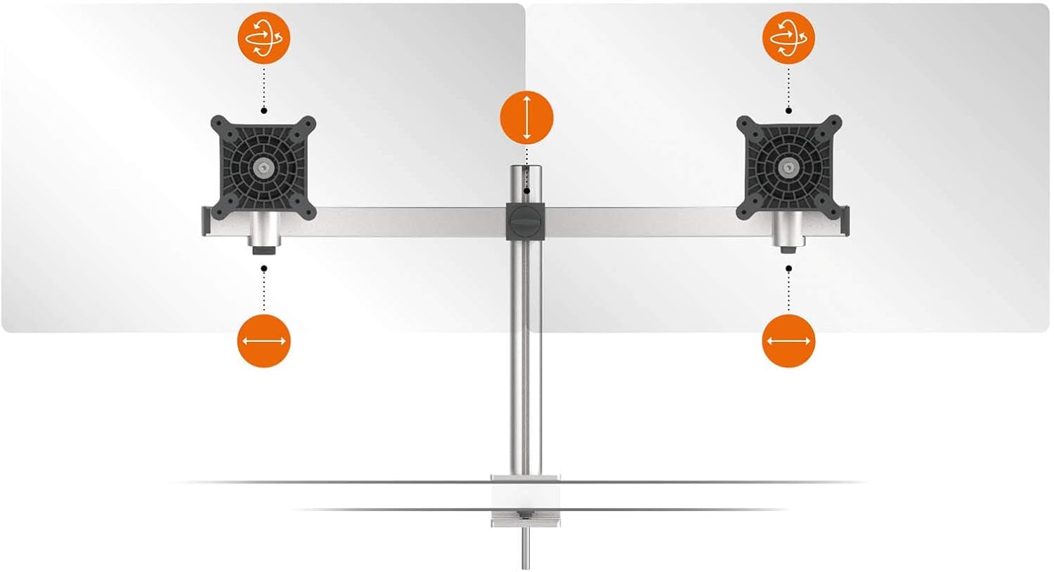 durable-508523-support-double-cran-pro-21-27-pouces-vesa-75-100-pince-argent image 3