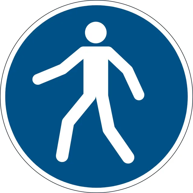 durable-pictogramme-passage-pi-tons-obligatoire-bleu-43-cm-autocollant-sol image 1
