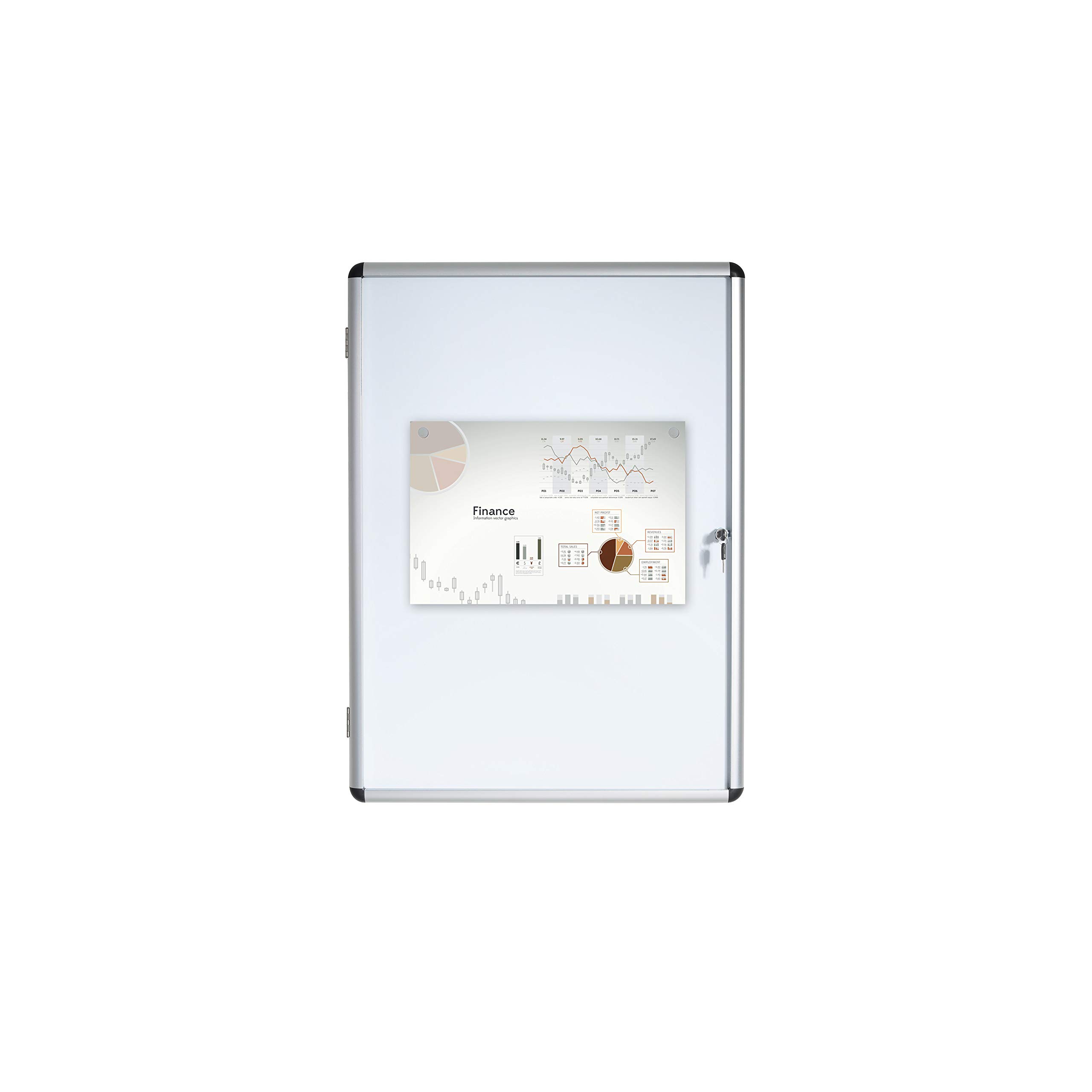 bi-office-enclore-vitrine-d-affichage-int-rieur-verrouillable-tableau-blanc-magn image 2