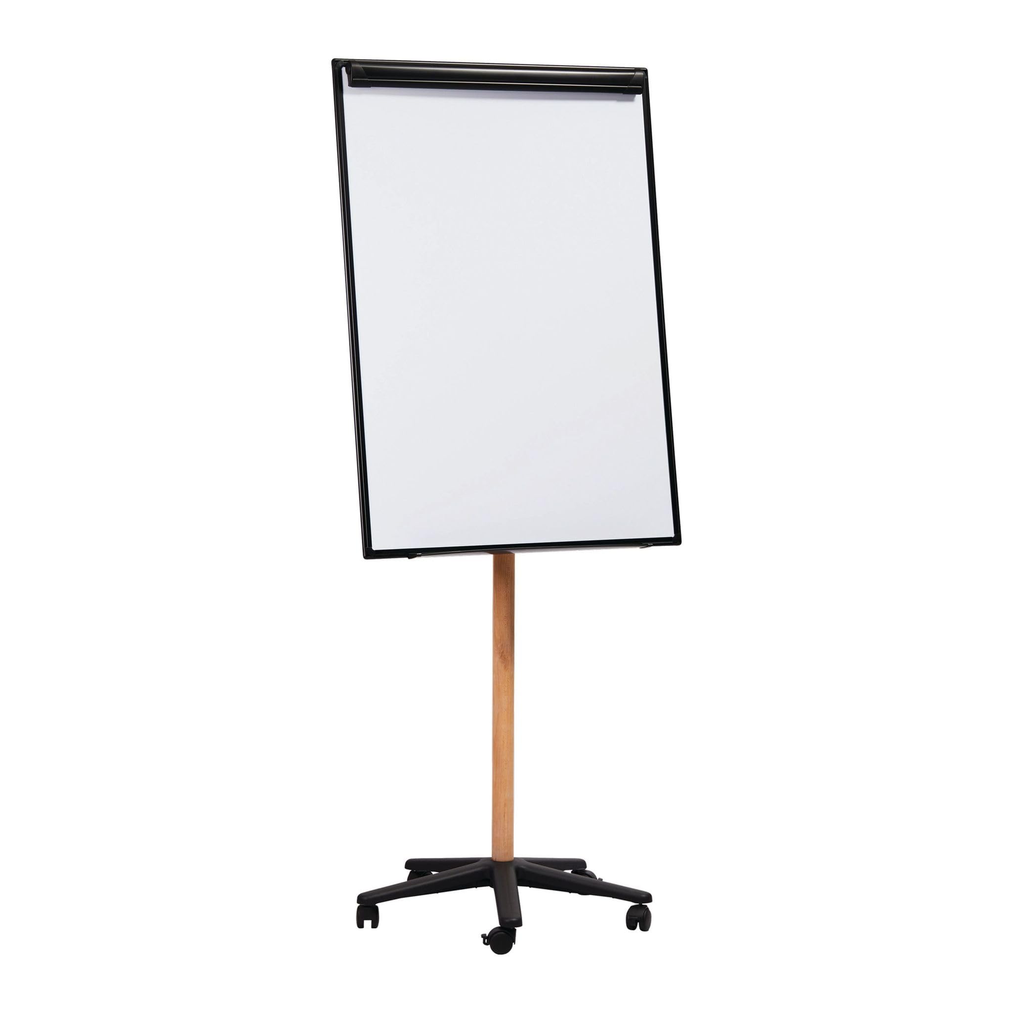 bi-office-essence-chevalet-de-conf-rence-mobile-magn-tique-cadre-alu-noir-et-boi image 1