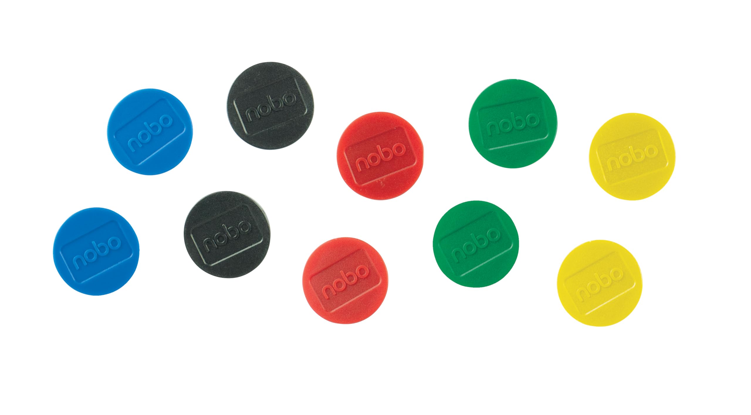 nobo-jeu-d-aimants-pour-tableau-blanc-magn-tique-38-mm-lot-de-10-couleurs-assort image 1