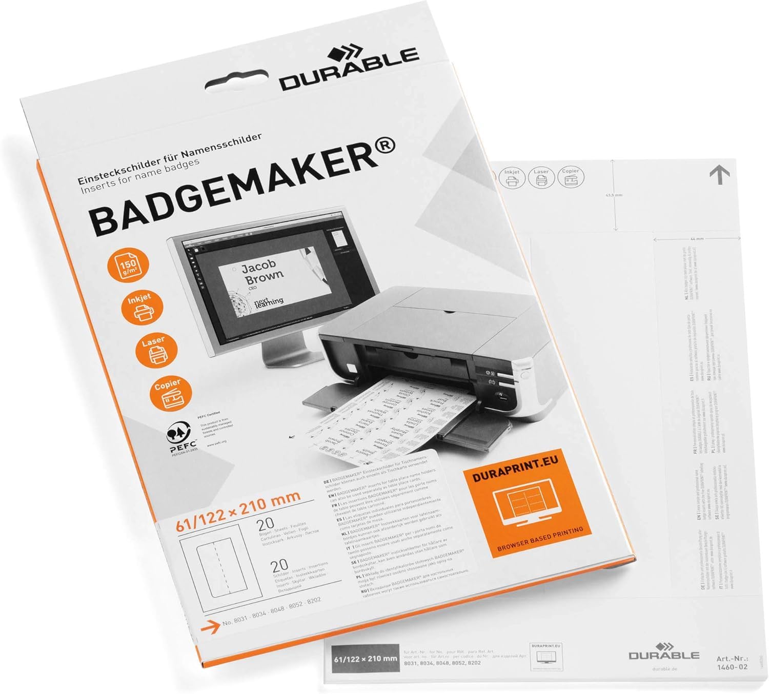 durable-duracard-20-planches-a4-insertions-badges-61-122x150mm-40-insertions-imp image 5