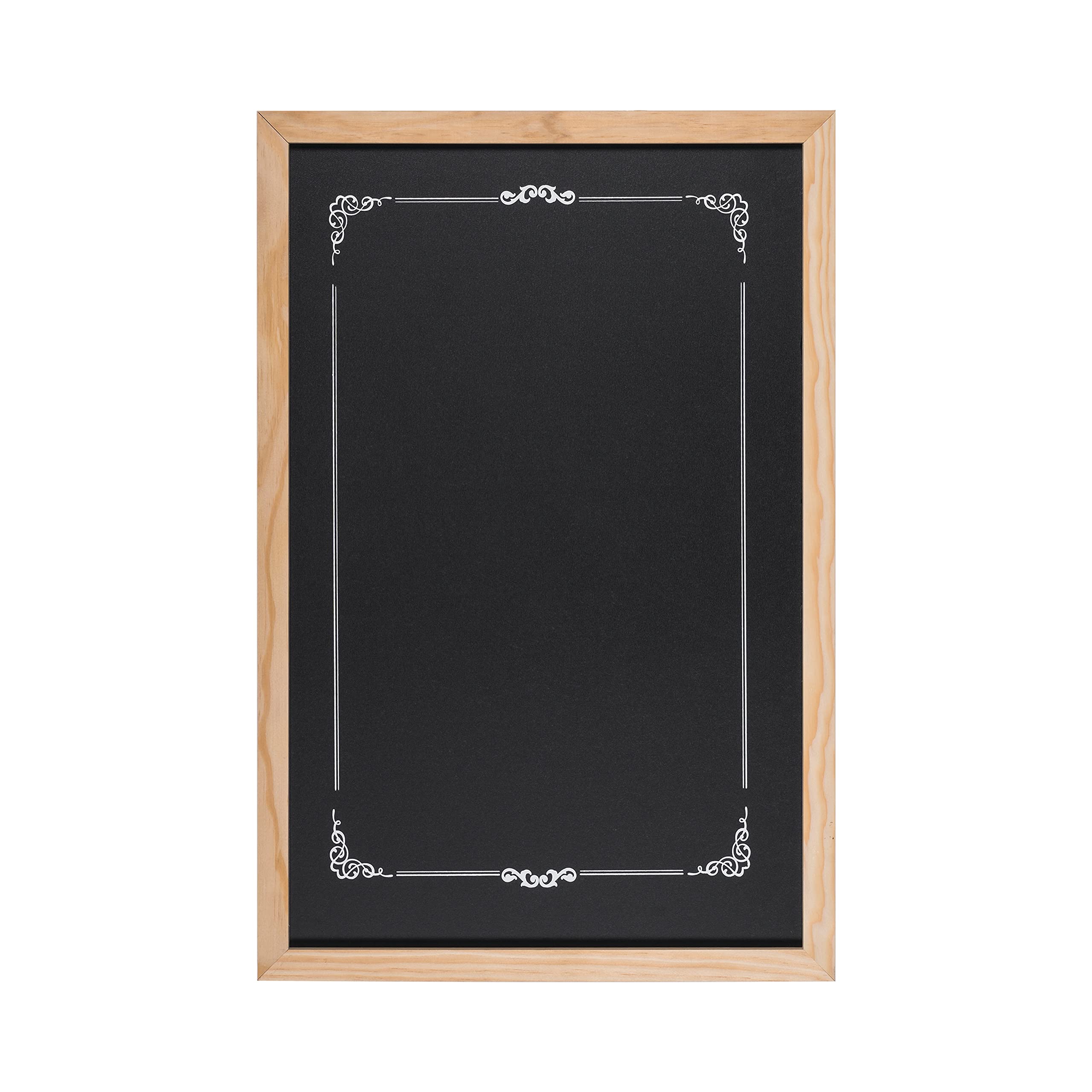 bi-office-basic-tableau-noir-craie-d-coratif-60-x-40-cm-cadre-en-pin image 1