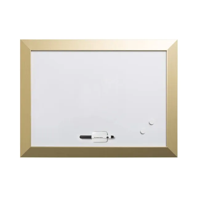bi-office-kamashi-tableau-blanc-magn-tique-effa-able-60x45cm-cadre-mdf-dor image 1