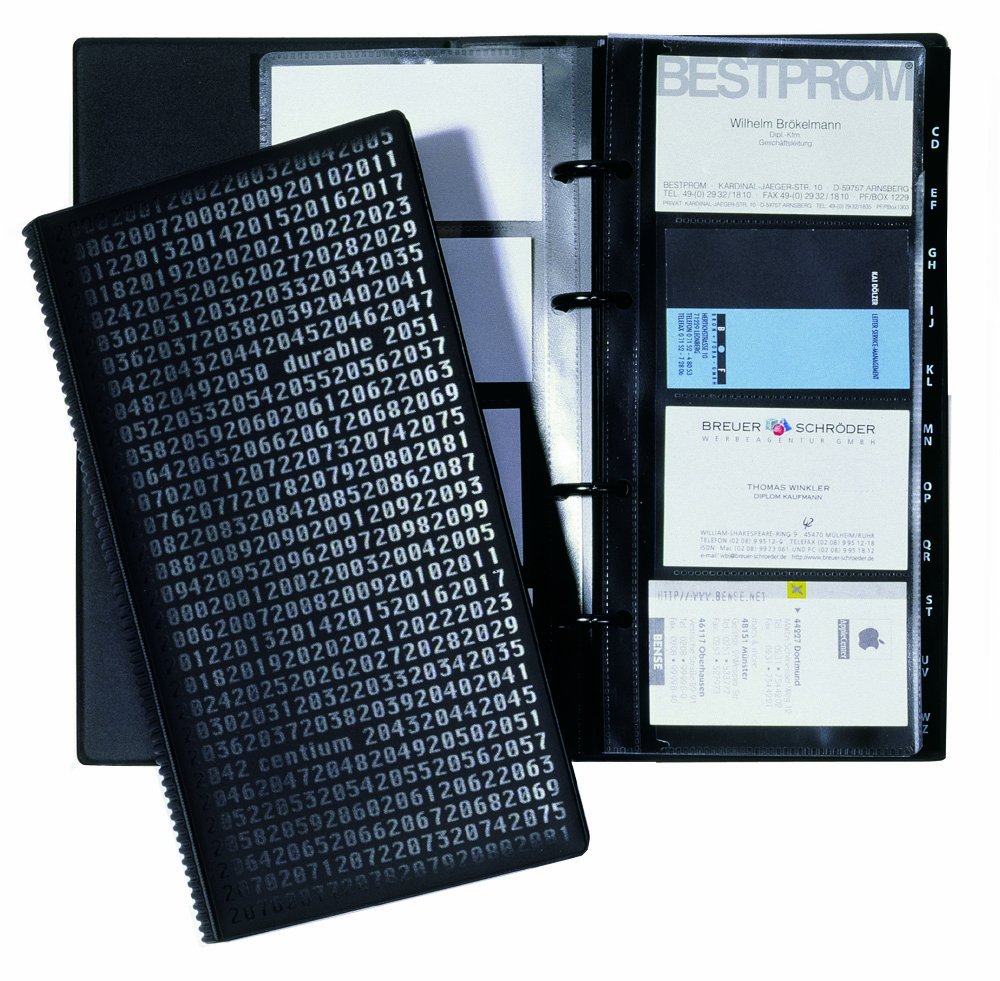 durable-visifix-centium-240301-classeur-cartes-de-visite-4-anneaux-400-cartes-no image 2