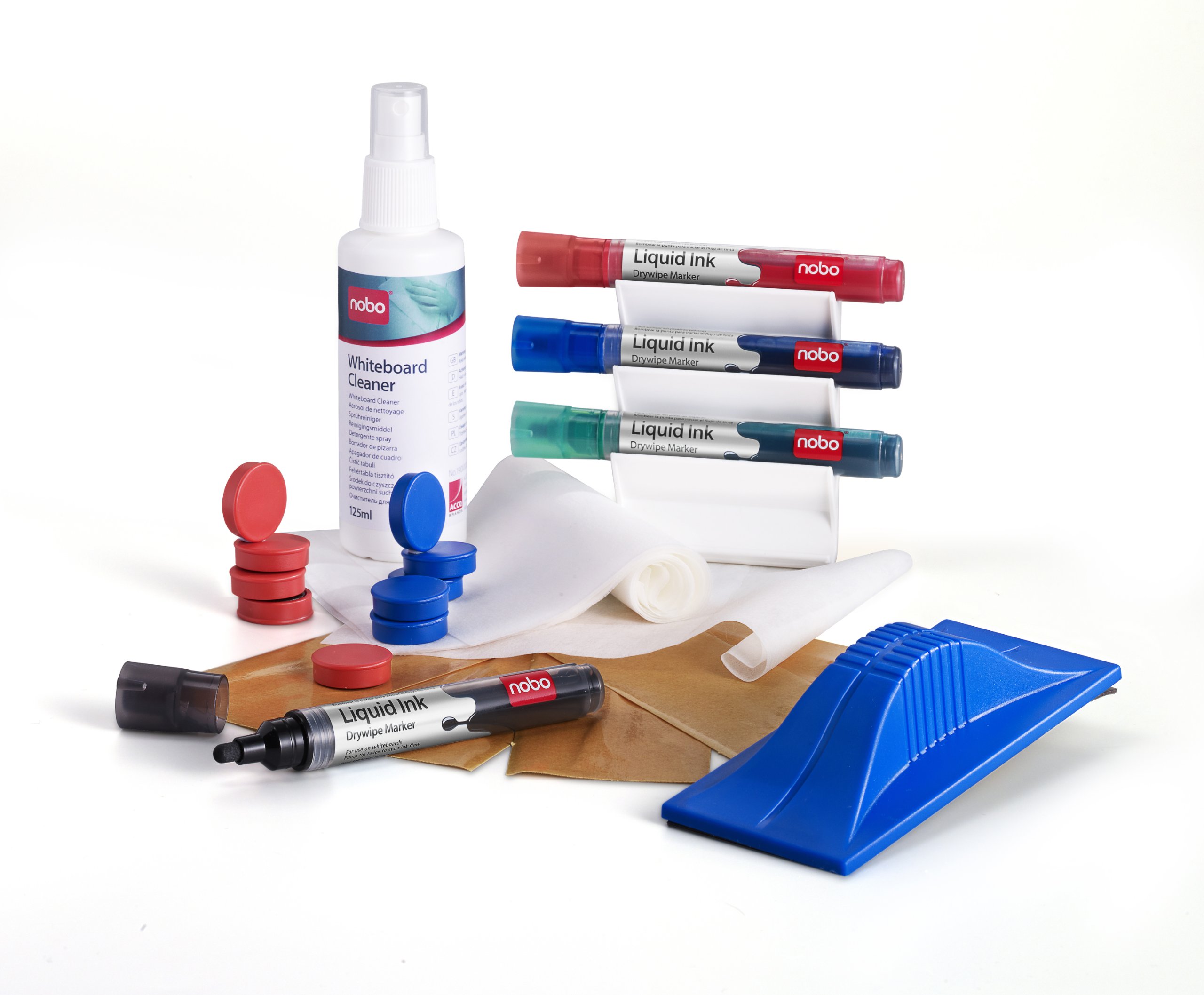 nobo-kit-d-accessoires-tableau-blanc-1903798-4-feutres-effaceur-spray-nettoyant image 7