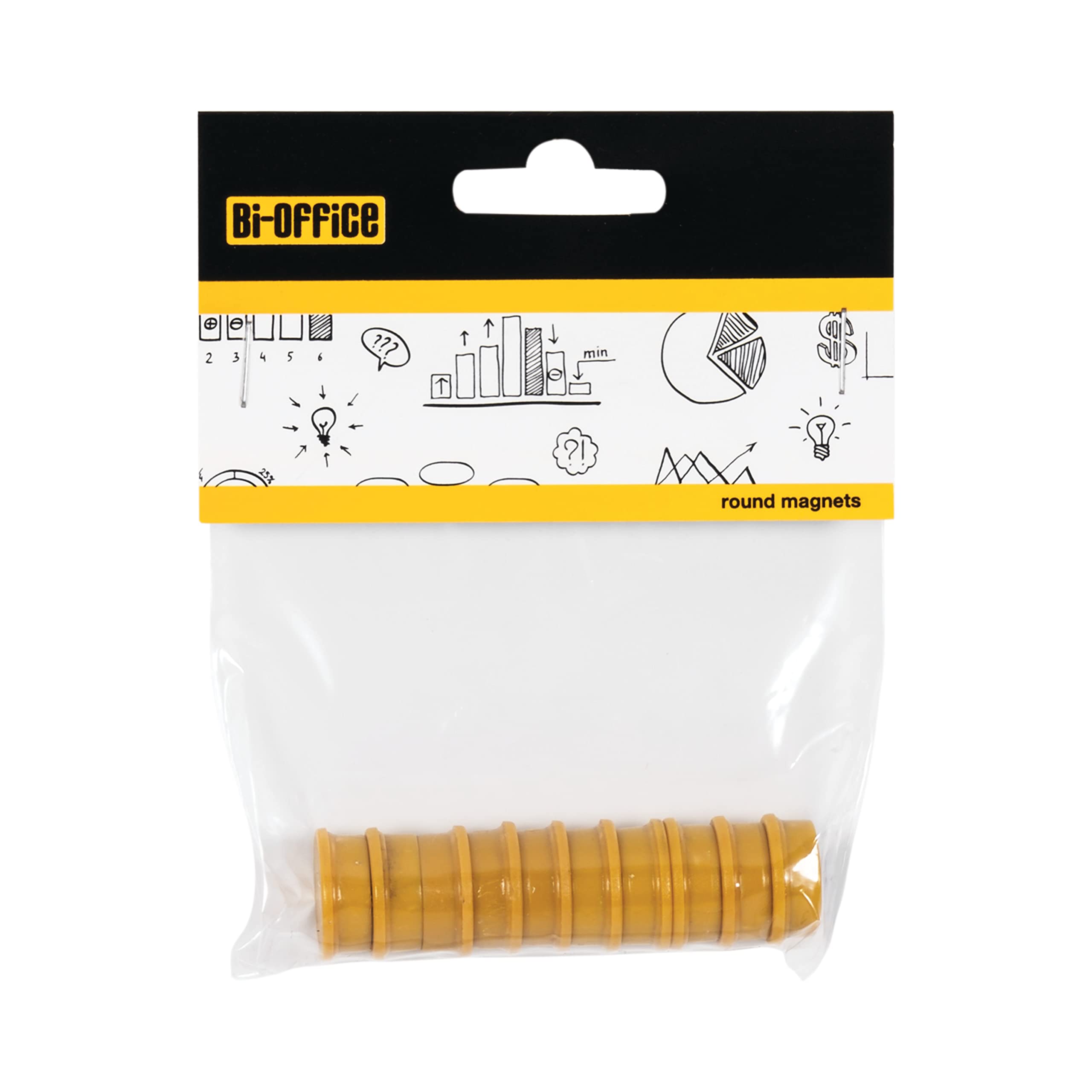 bi-office-maya-lot-de-10-aimants-ronds-20-mm-jaune image 2
