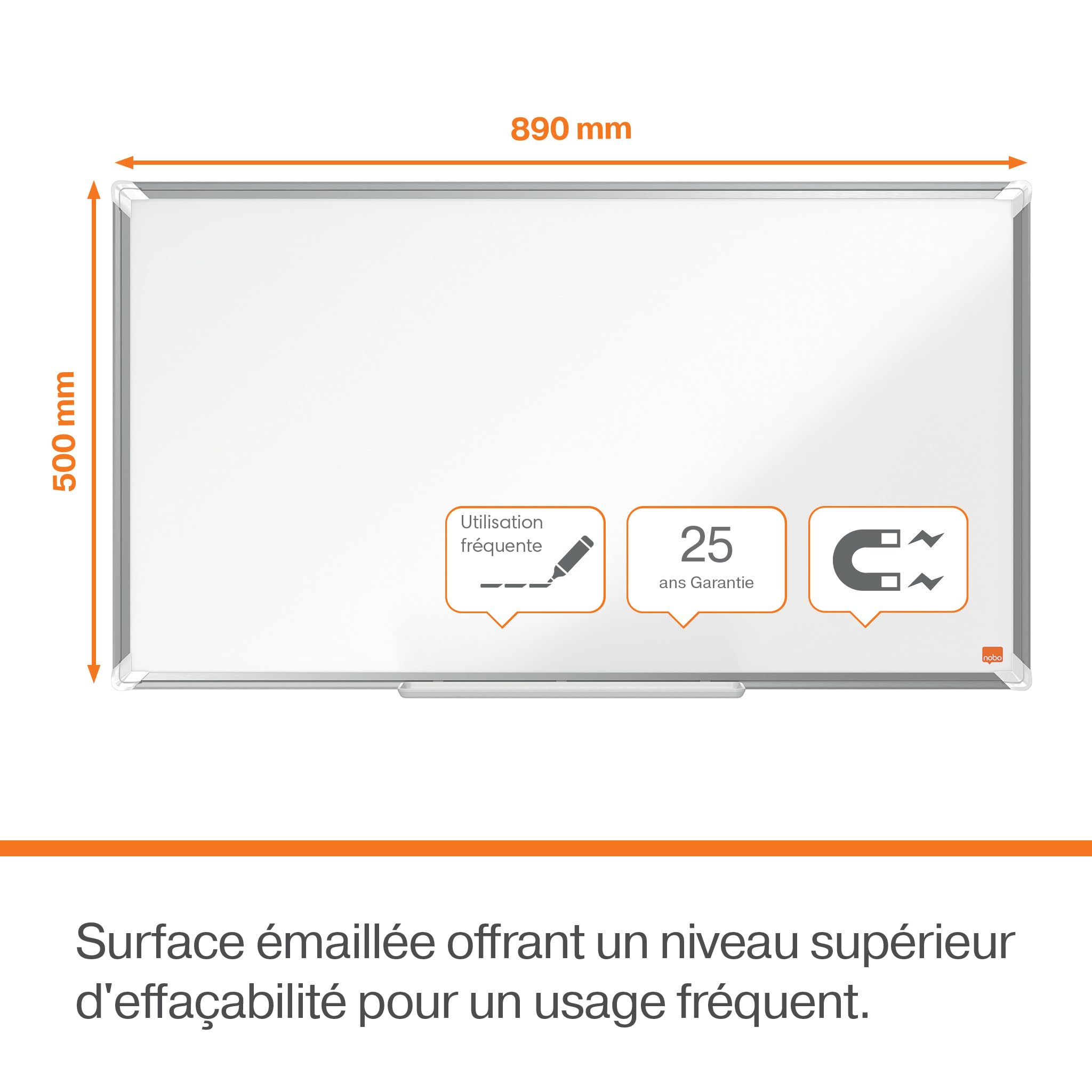 nobo-premium-plus-tableau-blanc-magn-tique-maill-widescreen-890x500mm image 2