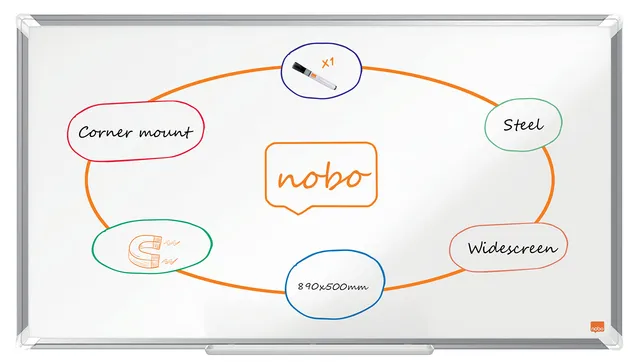 nobo-premium-plus-tableau-blanc-acier-magn-tique-widescreen-890-x-500-mm image 1
