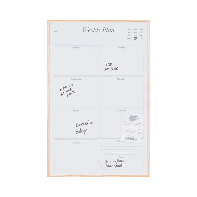 bi-office-earth-new-basic-tableau-planificateur-magn-tique-hebdomadaire-40x60cm image 1