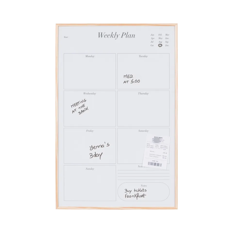 bi-office-earth-new-basic-tableau-planificateur-magn-tique-hebdomadaire-40x60cm image 1