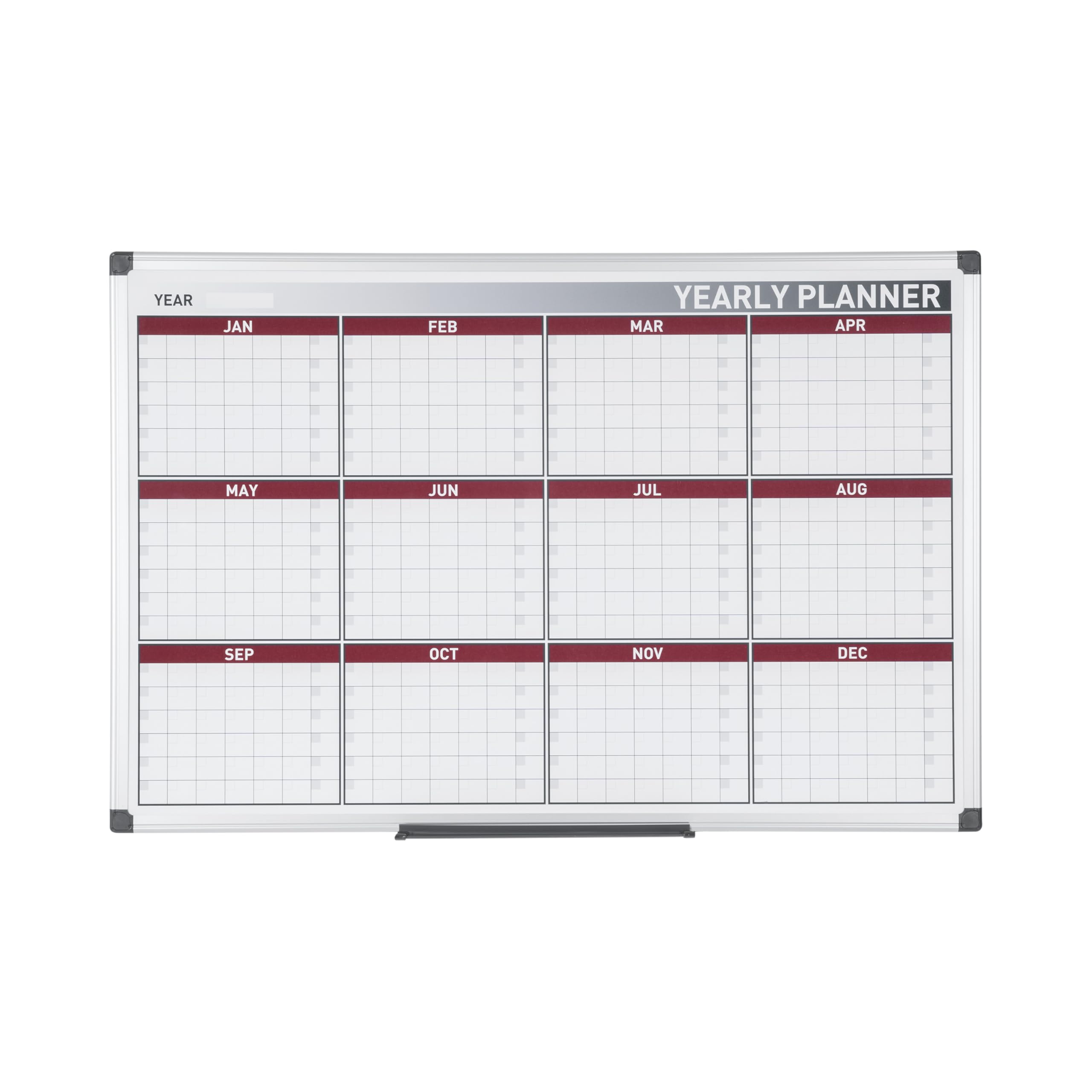 bi-office-maya-planning-annuel-tableau-blanc-magn-tique-90-x-60-cm-12-mois image 2