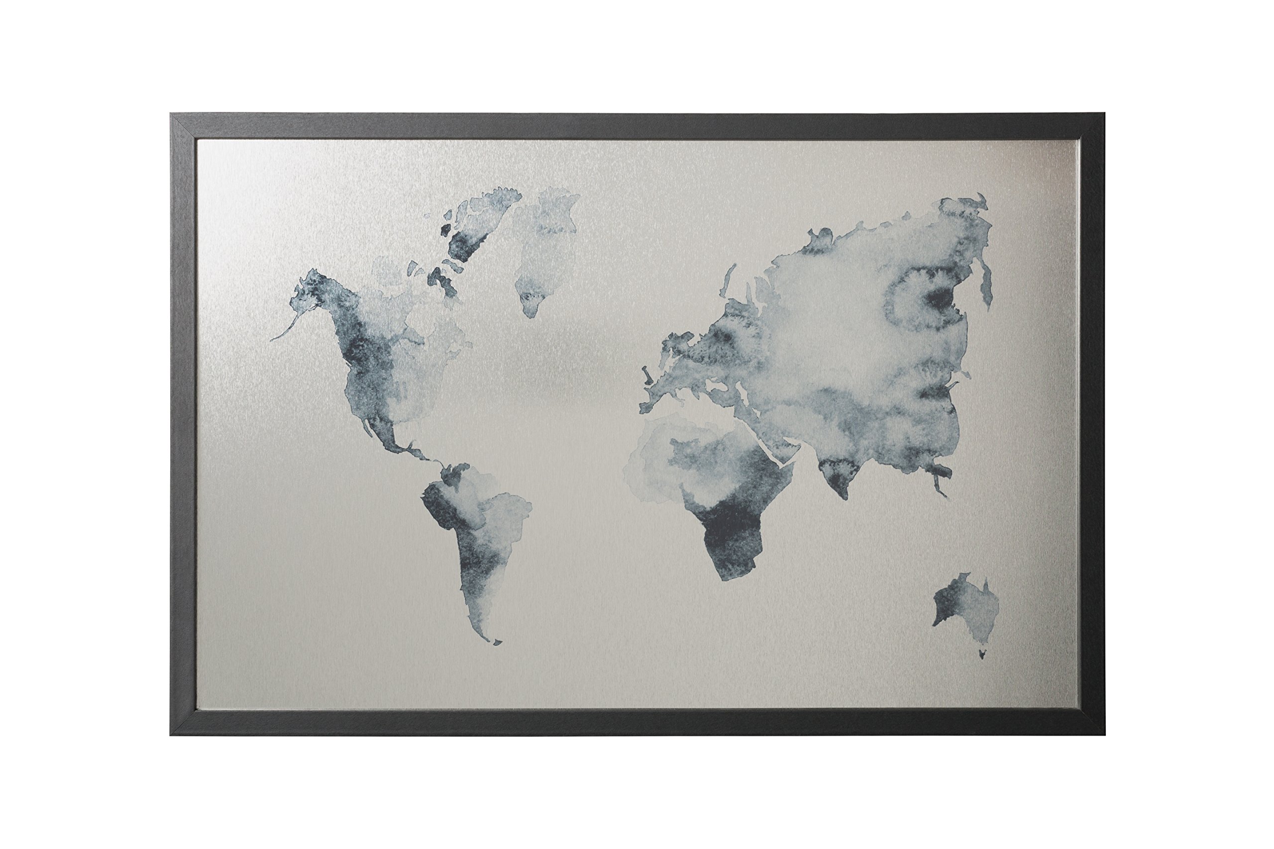 bi-office-ink-tableau-blanc-carte-mondiale-magn-tique-effa-able-sec-60x40cm-cadr image 1