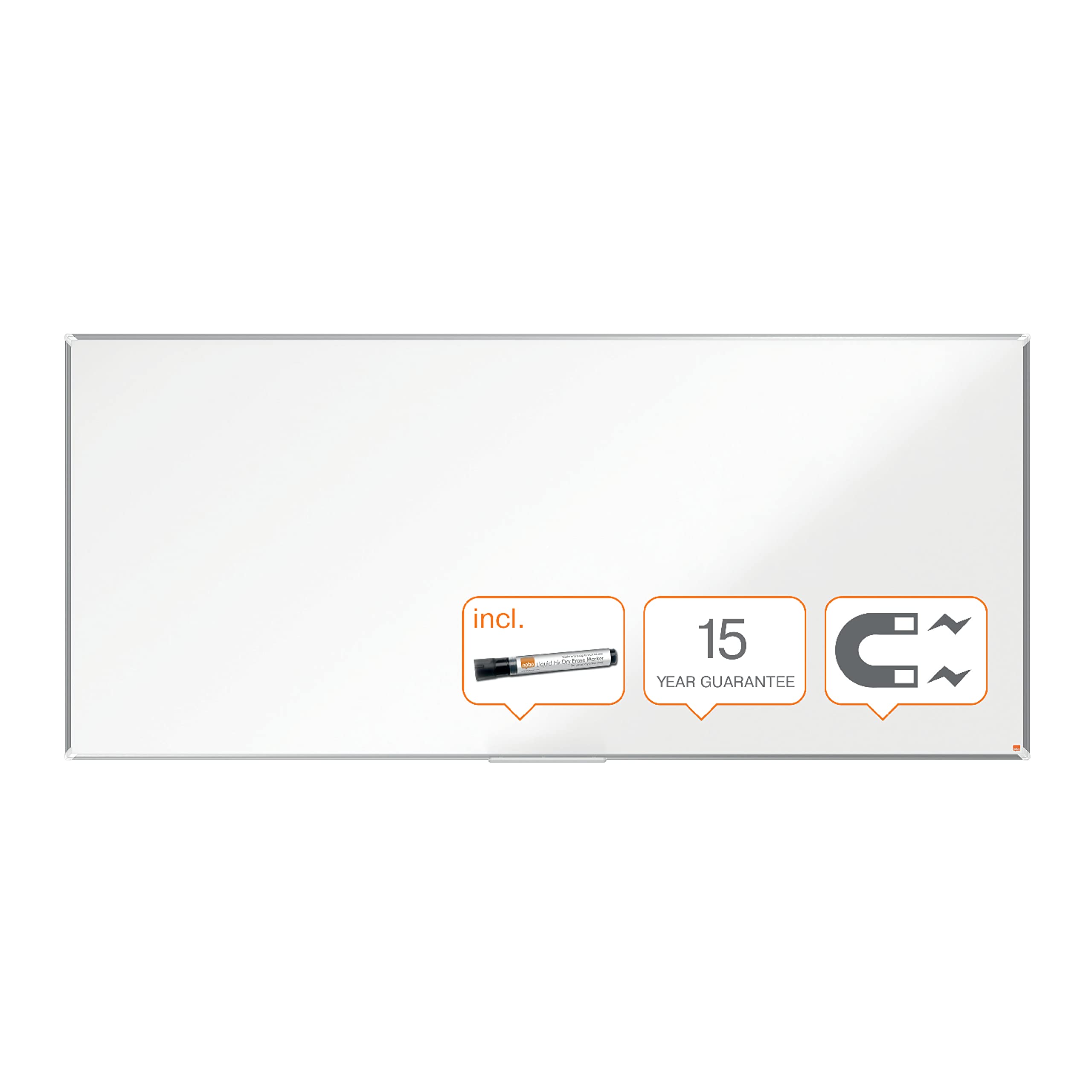 nobo-premium-plus-tableau-blanc-acier-maill-magn-tique-2700-x-1200-mm-cadre-alum image 2