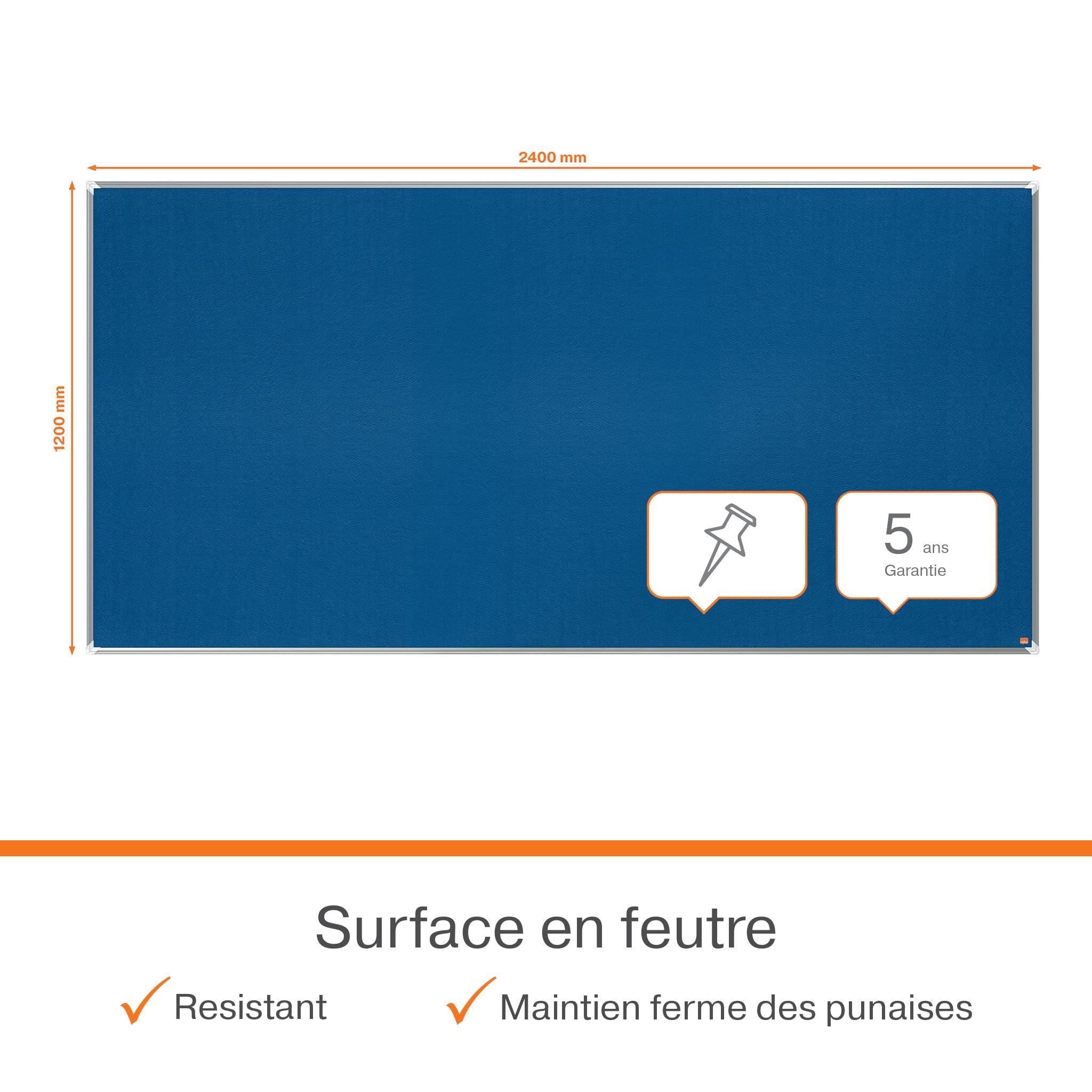 nobo-premium-plus-tableau-d-affichage-feutre-bleu-2400x1200mm-1915193 image 3