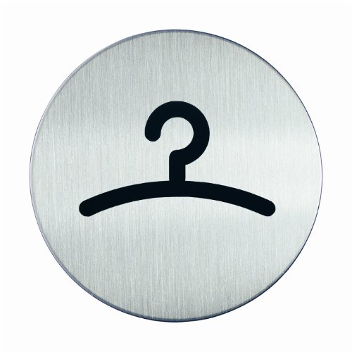 durable-491423-plaque-d-information-pictogramme-rond-vestiaire-83-mm-acier-bross image 2