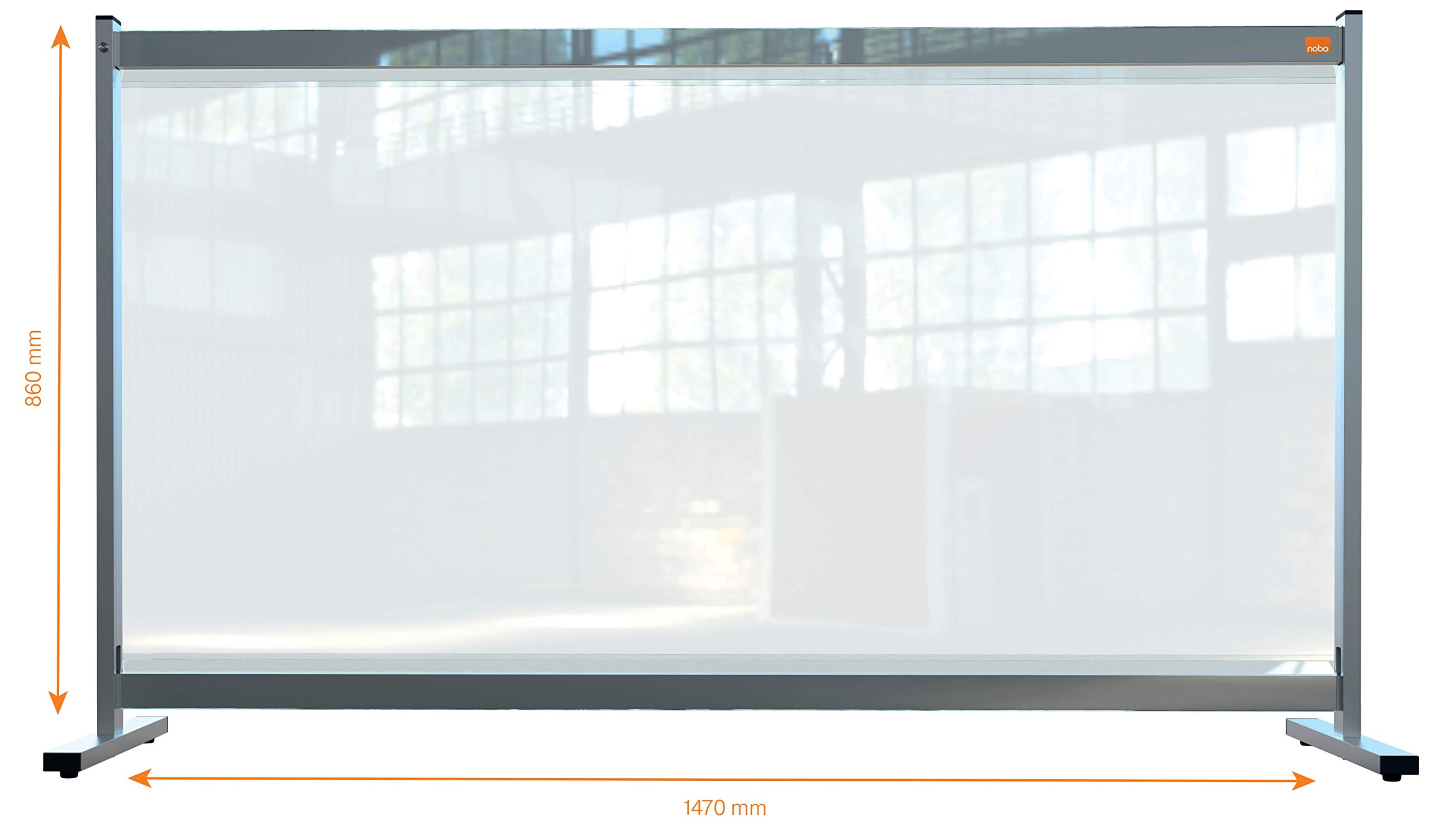 nobo-premium-plus-cran-de-distanciation-sociale-pvc-transparent-1470x860-mm-s-pa image 2