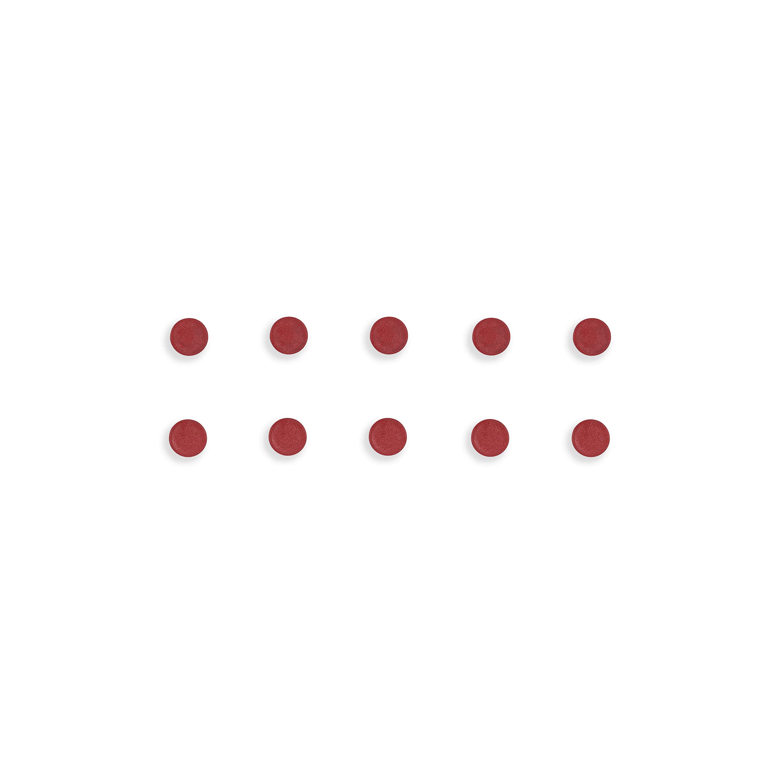 bi-office-maya-lot-de-10-aimants-ronds-15-mm-rouge-pour-tableau-blanc image 1