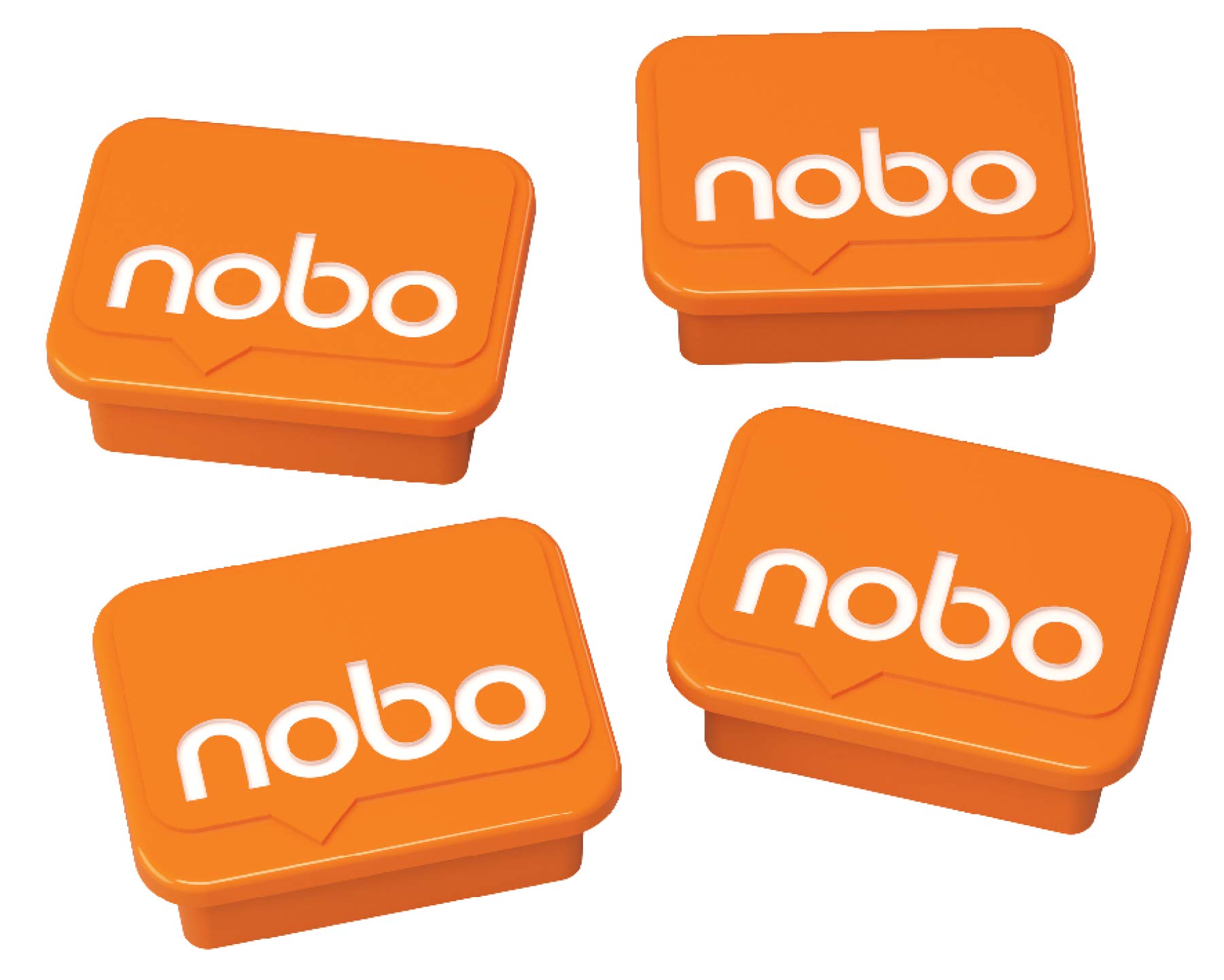 nobo-aimants-plastique-pour-tableau-blanc-18-x-22-mm-lot-de-4-orange-1905327 image 4