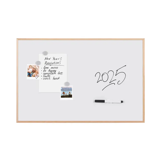 bi-office-new-basic-tableau-blanc-magn-tique-cadre-bois-pin-585-x-385-mm-naturel image 1