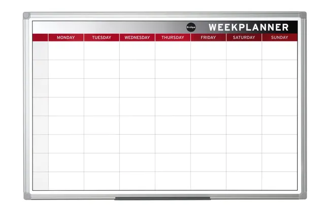 bi-office-earth-tableau-planning-magn-tique-hebdomadaire-90-x-60-cm-cadre-alumin image 1