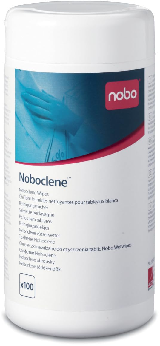 nobo-noboclene-lingettes-nettoyantes-tableaux-blancs-pack-de-100 image 1