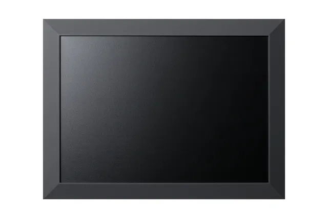 bi-office-kamashi-tableau-craie-noir-60-x-45-cm-cadre-mdf-gris-anthracite image 1