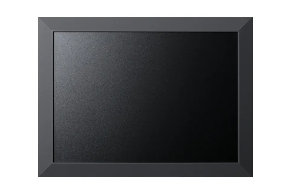 bi-office-kamashi-tableau-craie-noir-60-x-45-cm-cadre-mdf-gris-anthracite image 1