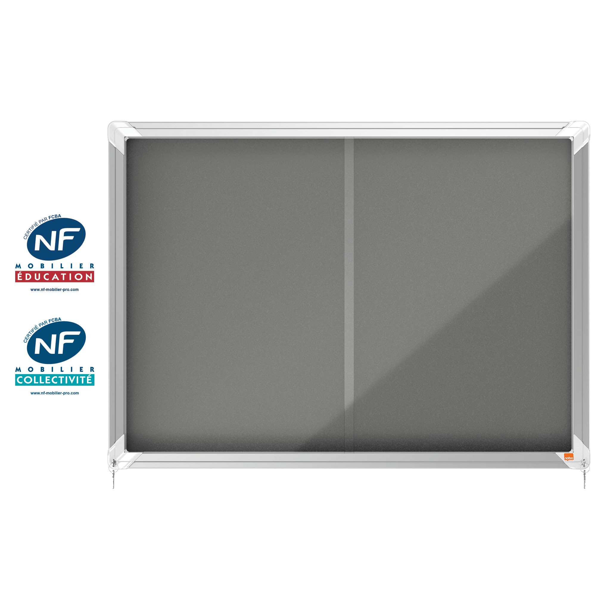 nobo-premium-plus-vitrine-d-int-rieur-8xa4-fond-feutre-gris-922x665mm-porte-coul image 3